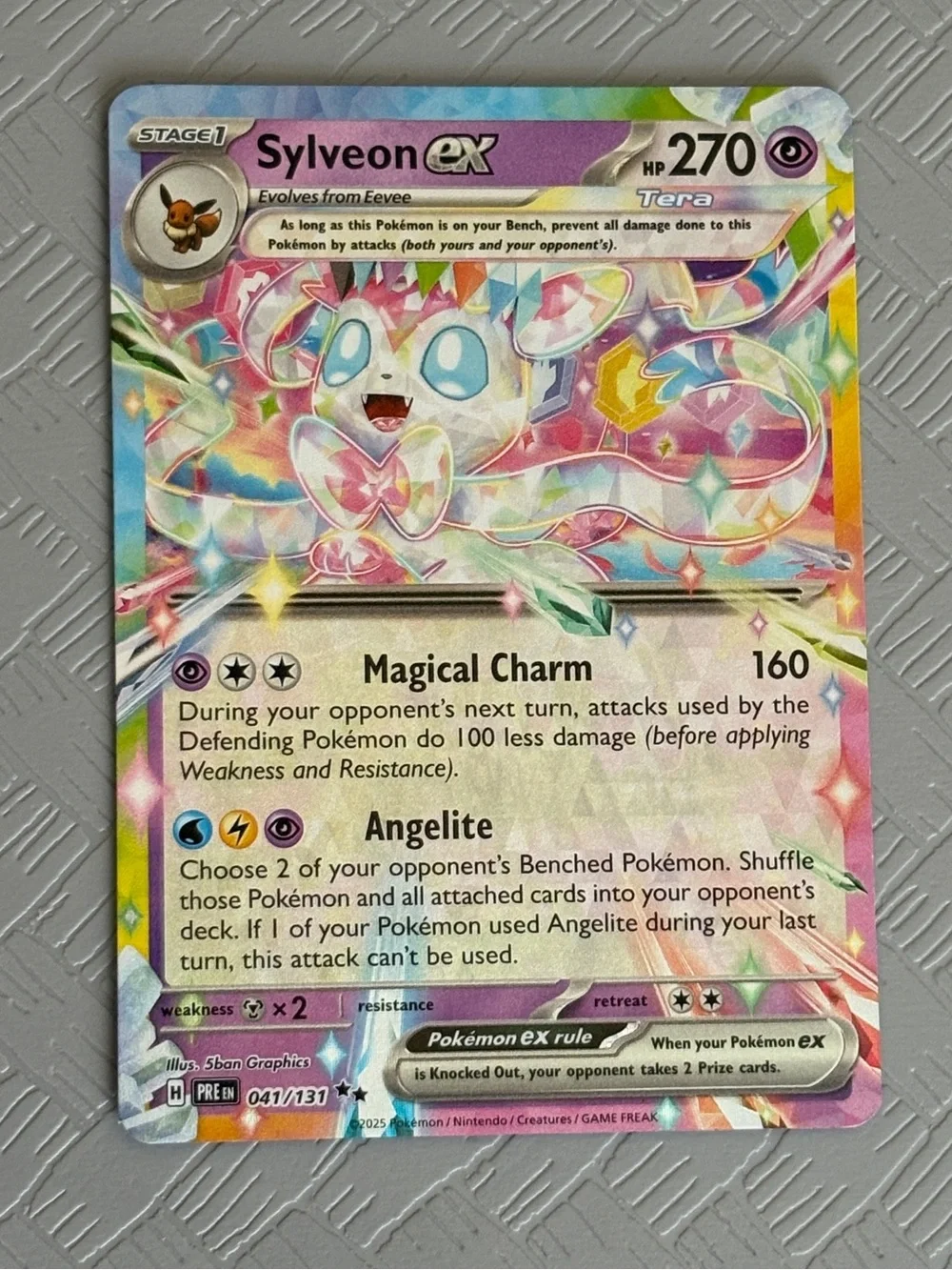 Espeon ex & Sylveon ex Prismatic Evolutions 2 Card Lot Eeveelutions Tera Pokémon